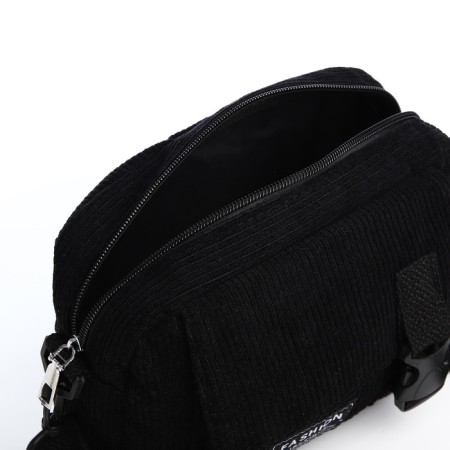 Youth bag with lightning, 1 outer pocket, black color-5
