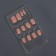 Nude overhead nails, 12 pcs, with adhesive plates, with sparkles, shape is a soft square, the color is light - beige