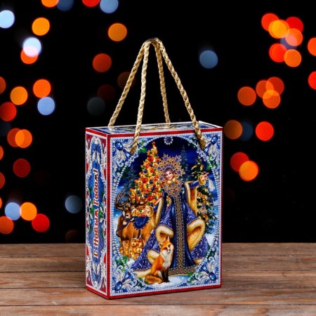 Gift box "Wonderful" in blue 16.5 x 7.9 x 20.8 cm-1