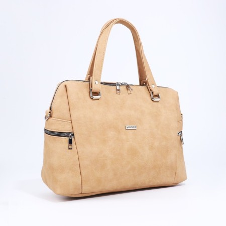 Salome Salome bag on lightning, 3 outer pockets, a long belt, beige color-2