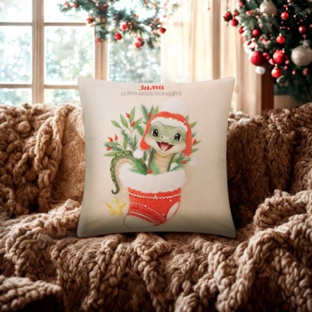 Case on the pillow Ethel "Snake in the sock", 40*40 cm, 100 p/e, velor-6