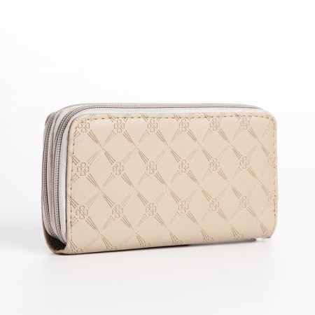 Women's wallet with lightning, beige color-1