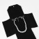 Organizer for storing jewelry twisting "clutch", black color, 18 × 24 cm