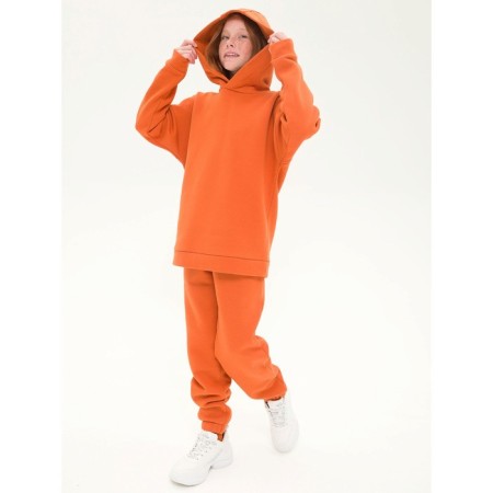 Children's sweatshirt, height 164 cm, orange color-4