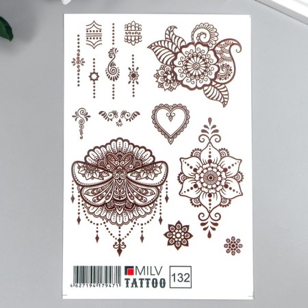 Tattoo on the body "like mehendi" 10x15 cm