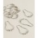 A set of hooks for curtains of the share, 12 pcs, chrome color