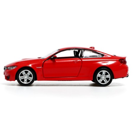 Metal machine BMW M4 Coupe, 1:32, inertia, doors open, red color-1