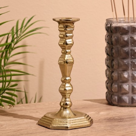 Antik candlestick 22 cm, aluminum-1