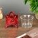 Climber Plastic, glass for 1 candle "droplets" red 7x6x6 cm