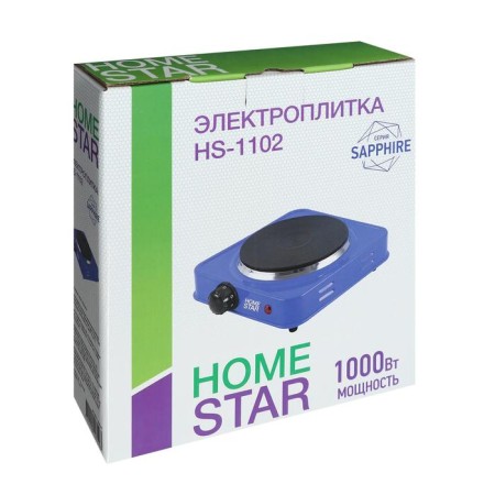 Electric tile Homestar HS-1102, 1000 watts, 1 burner, color "sapphire"-6
