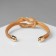 Bracelet Metal "burn" 2 threads, knot, color gold