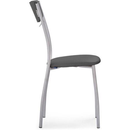 GOKI Metal/Ecokozha, Gray/Gray chair 40x53x89 cm-2