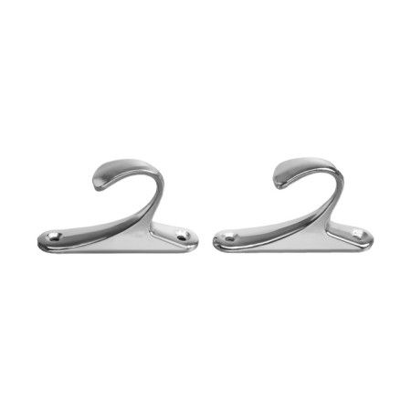 Hook for curtains ks101 cappio, one -rod, chromium color, 2 pcs-2