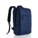 Men's backpack on a zipper, 2 outer pockets, with USB, blue color