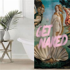 The bathroom curtain 