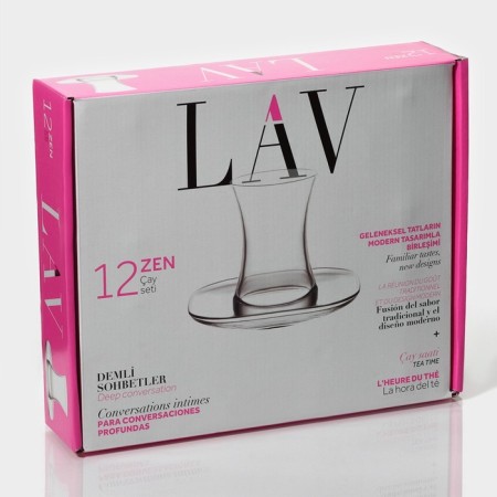 Glass tea dial LAV “Zen”, 12 objects: glasses 155 ml (6 pcs), saucers d = 14 cm (6 pcs)-7