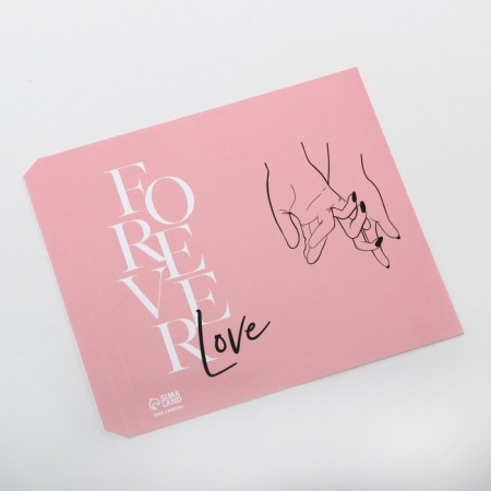 Wipe for chocolate, confectionery packaging, “Love” 18.2 x 15.5 cm