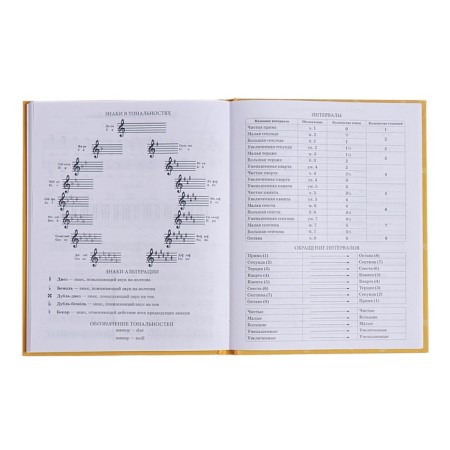 Diary for a music school, 48 sheets, hard cover, matte lamination, foil embossing, reference information, block 60g/m2-12