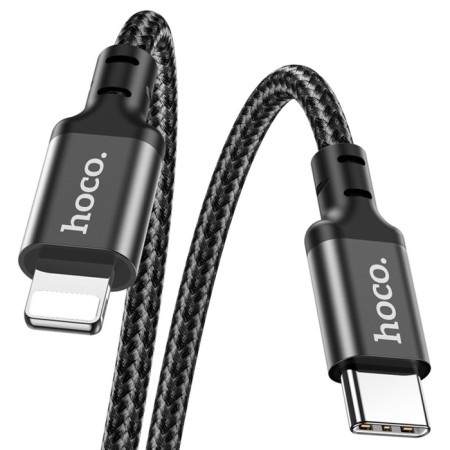 Hoco X14, Type -C cable - Lightning, 3.0 A, 3 m, fast charging, nylon braid, black-4