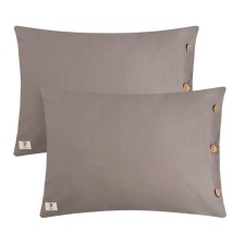 A set of pillowcases Ethel 50*70 cm - 2 pcs, col. Gray, greedy cotton, 140g/m2