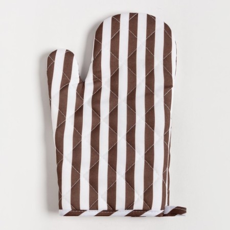 Kitchen set "Dolyana": a selection of 17x17 cm, mittens 26x16 cm, apron 60x80 cm, coffee color, 100% p/e-5