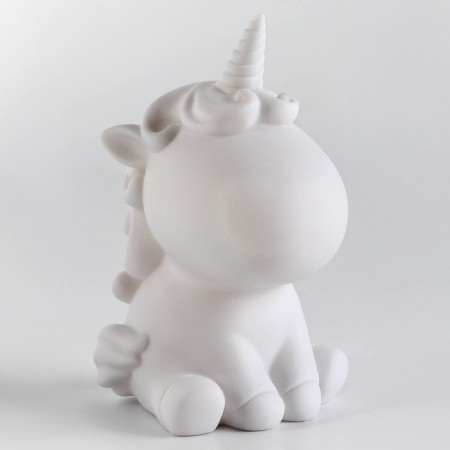 Set for creativity. Drawing by acrylic on the plastic figure "Unicorn"-5