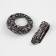 Decorative fastener, 7.5 × 4.5 cm, black color