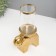 Ceramics candlestick, glass for 1 candle "Elephant" d = 8 cm gold 16x10x27 cm