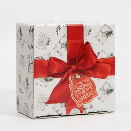 Folding box "Retro Post", 15 x 15 x 7 cm, new year-2