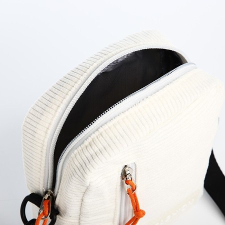 Youth bag with lightning, external pocket, white color-4