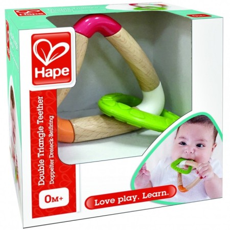 A rejector for newborns "kids", triangles, beige and green color-1