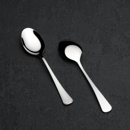 Teaspoon "Mondial", h = 13.9 cm, thickness 2.5 mm, silver color