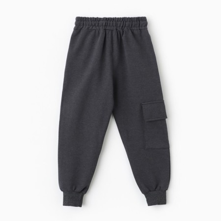 Pants for a boy, dark gray color, height 164 cm-3