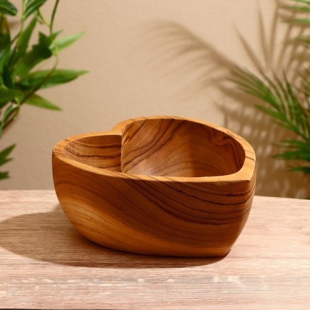 Saladnik "Heart" 20x20x9 cm, tick tree