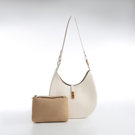 Female bag Textura, cosmetic bag, medium size, dairy color-7