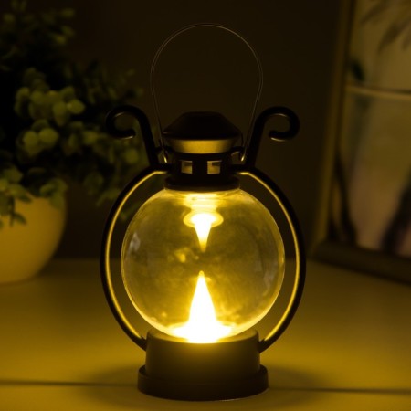 Nightlight "Candle in the flashlight" 3xlr1130 Black 8x8x12 cm Risalux-2