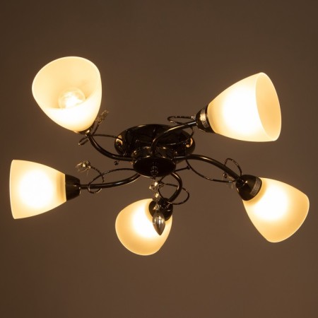 Milan chandelier 5x40W E27 Black 55x53x17 cm-2