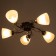 Milan chandelier 5x40W E27 Black 55x53x17 cm