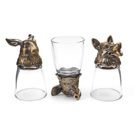 Gift set 4 in 1 "Hunter": 3 piles for vodka 30 ml, dispenser-3