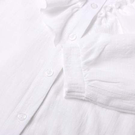 Blouse for girls minku color white, height 146 cm-2