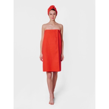 Bathwood set, size 78x145 cm, color coral