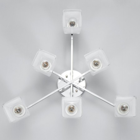 Ariel chandelier 6x60W E27 chrome 66x66x20cm Ritter-4