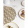 A set of serving napkins on the table "Hypnosis", 4 pcs, d = 38 cm, gold color