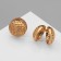 Earrings Metal "Accord" Weaving, Sphere, Color Gold