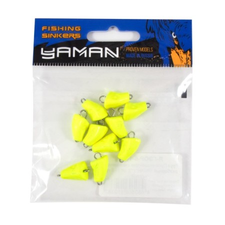 Cargo bullet-excentric painted pissy Yaman 10 pcs., 6 g, yellow-4