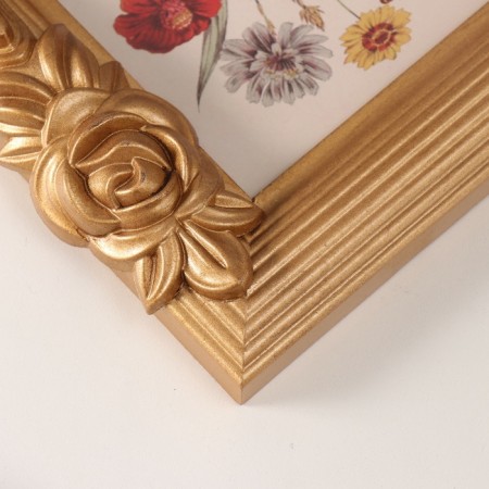 Photo frame MDF 13x18 cm "lush roses" gold 3.4x20.5x24 cm-2