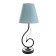 Lamp table Marcel 1x15W E14 18x18x42cm black/delicate turquoise Risalux