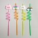 Pipe for cocktail "Clouds and Rainbow" set 4 pcs, color mix