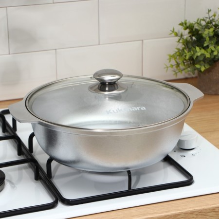 Frying, 3 l, d = 26 cm, h = 9 cm, glass cover-3