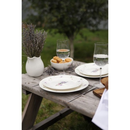 Porcelain dessert shade "lavender", d = 20.3 cm, white color-8